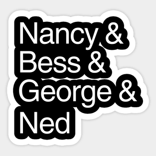 Nancy Drew Name List Sticker